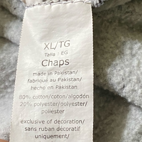 Chaps‎ Shirt Mens Size XL Sweatshirt Gray LongSleeve - Picture 8 of 9